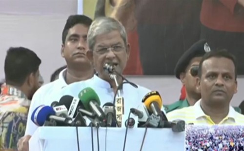 তারুণ্যের সমাবেশে মির্জা ফখরুল: “বাংলাদেশের প্রশ্নে আপোষ নয়, তরুণরা জেগে উঠো”
