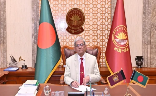 ‘আর কোনো মাকে সন্তানের জন্য, স্ত্রীকে স্বামীর জন্য চোখের পানি ফেলতে হবে না’: রাষ্ট্রপতি