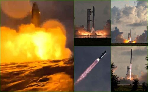 পরীক্ষামূলক ফ্লাইট শেষে ভারত মহাসাগরে আছড়ে পড়ল স্পেসএক্সের ৪০ তলা ভবনের সমান 'স্টারশিপ' রকেট