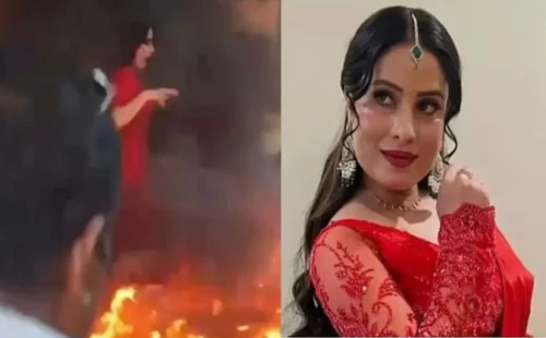 শুটিং সেটে আগুন, অল্পের জন্য রক্ষা পেলেন সঞ্জনা পাণ্ডে